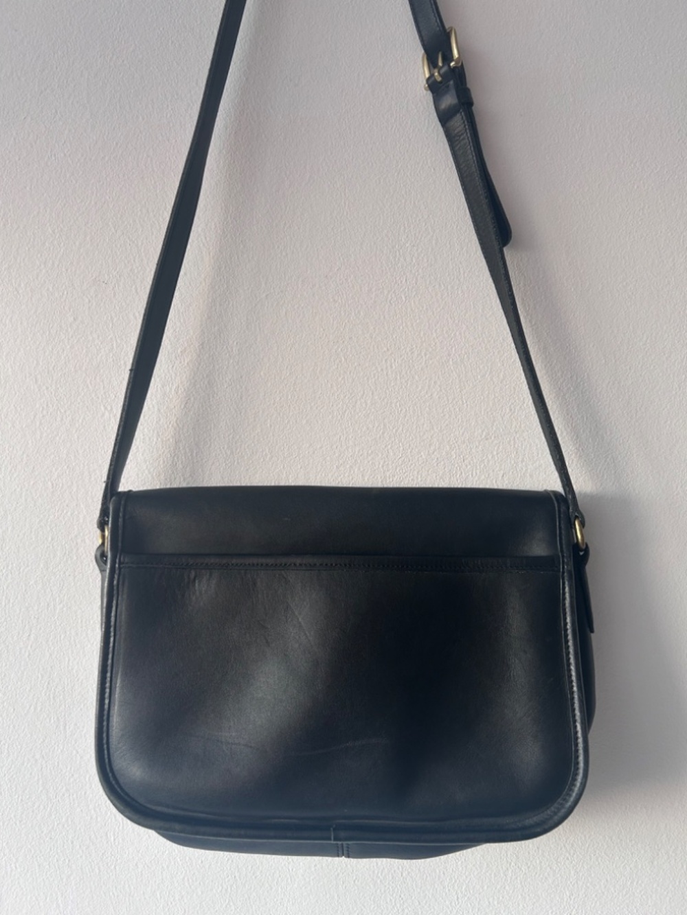 EXC Vintage Coach Y2K 1999 9790 Black Leather City Bag Crossbody Flap Purse - Picture 4 of 11